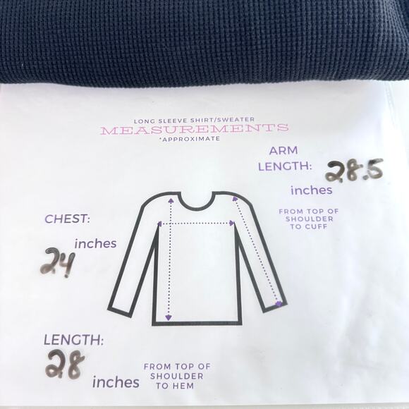 Quacker Factory Womens Long Sleeve Waffle Top Size XL Thanksgiving Harvest Jewel - Picture 7 of 7